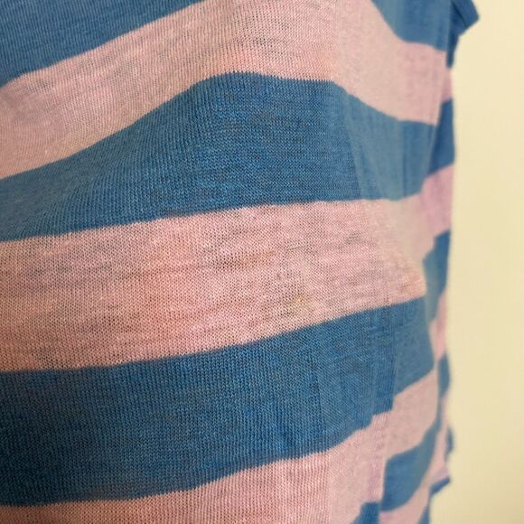 Banana Republic Womens Tank Top Size Medium 100% Linen Sleeveless Striped - Picture 6 of 15